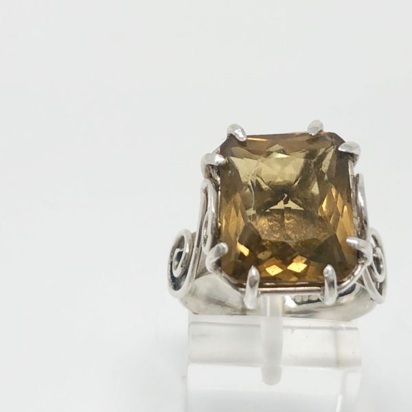 brandy citrine-ring-swirls-silver-sandrakernsjewellery