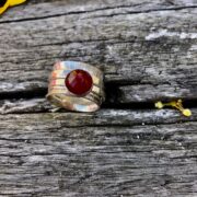 carnelian-spinner-ring-heavy-hammered-sandrakernsjewllery