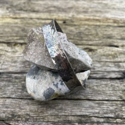 hammered-bangle-patinated-bobbles-sandrakernsjewellery