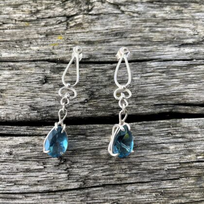 london-blue-topaz-earrings-side-silver-curls-sandrakernsjewellery