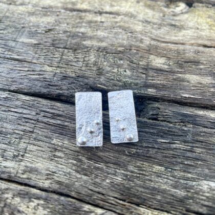 reticulated-earrings-bobbles-silver-studs-sandrakernsjewellery