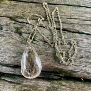 rutilated-quartz-pendant-silver-chain-pear-clasp-sandrakernsjewellery.