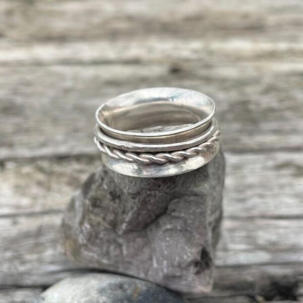 spinner-ring-sterling silver-plaited-sandrakernsjewellery